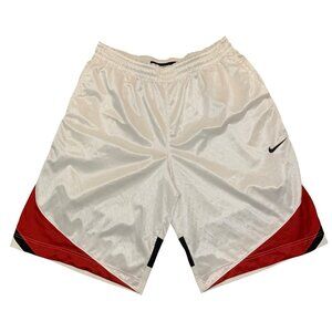 VTG Nike Shorts Mens XXL White Silky Shiny Dazzle Basketball Baggy Y2K